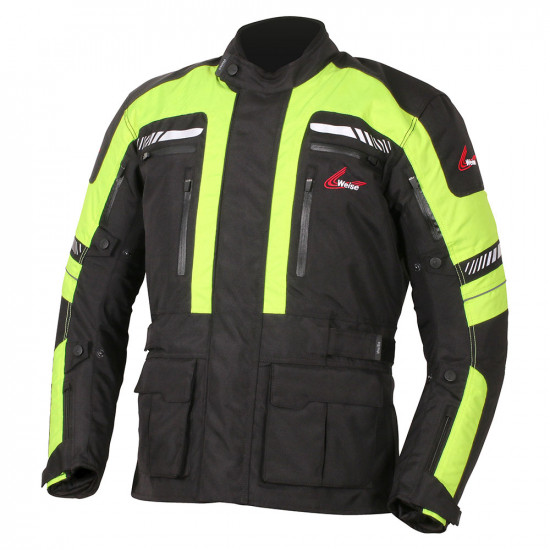 Weise Ottawa Jacket Black/Neon Mens Motorcycle Jackets - SKU WJOTT922X