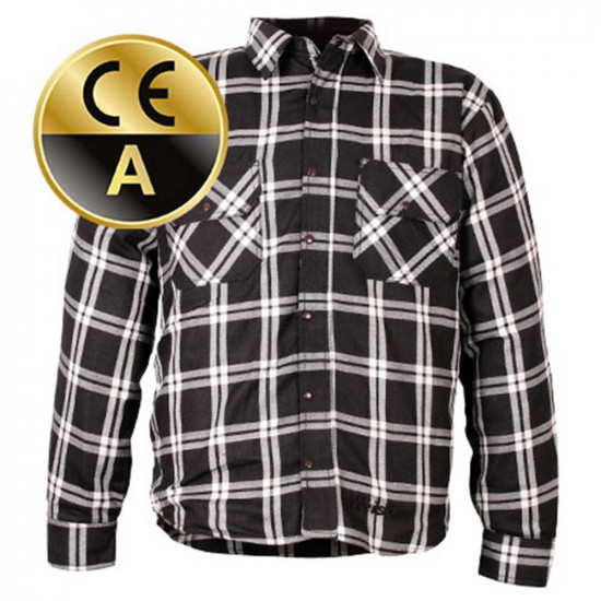 Weise Redwood Shirt Black White Mens Motorcycle Jackets - SKU WSRED82SM